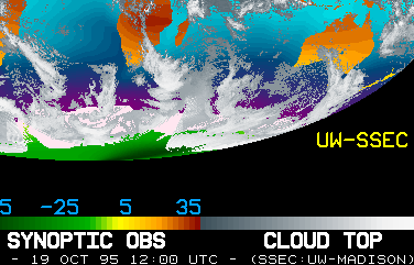 Global
 Montage of Satellite and Surface Data