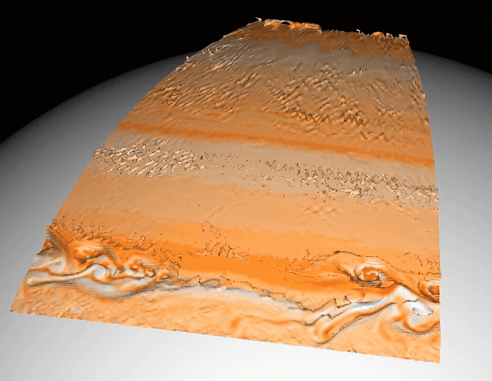 Jupiter atmosphere visualization
