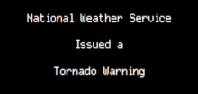 NWS Text Bulletin for Tornado Warning