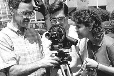 Russ DeSouza with students