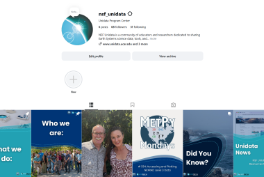 Screenshot of the Unidata Instagram Page