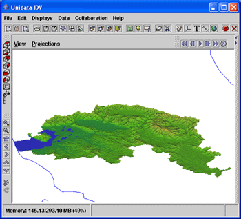 DEM data of the Arno river basin in Italy